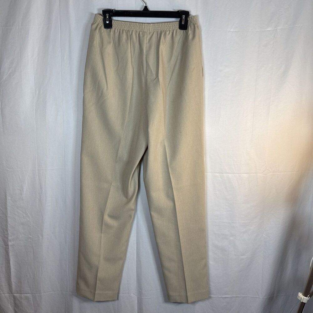 Women’s Alfred Dunner Khaki Pull On Elastic Waist Size 10 Preowned - Picture 13 of 15